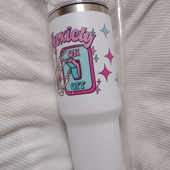 Anxiety on 40 oz tumbler - Picture 3 of 10
